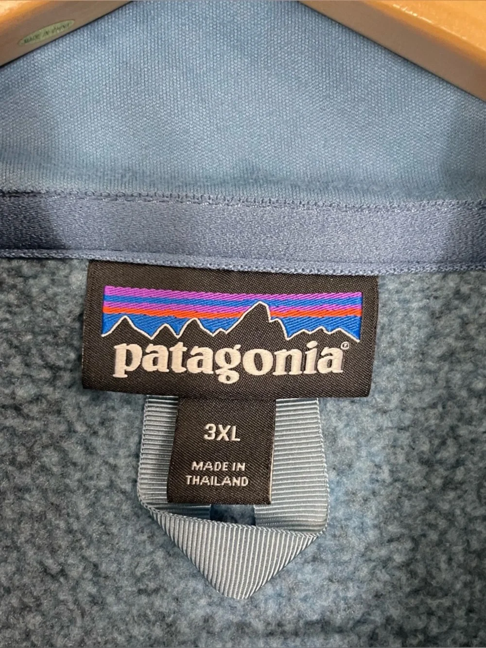 Patagonia Men’s Better Sweater 1/4 Half Zip Pullover Aquatic Blue Sz 3XL - Picture 6 of 10